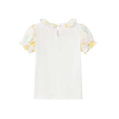 VAUVA Vauva SS24 - Toddler Girl Vauva Logo Print with Collar Tops