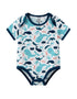 VAUVA Vauva SS24 - Baby Boy Whale Short Sleeves Bodysuit Bodysuit