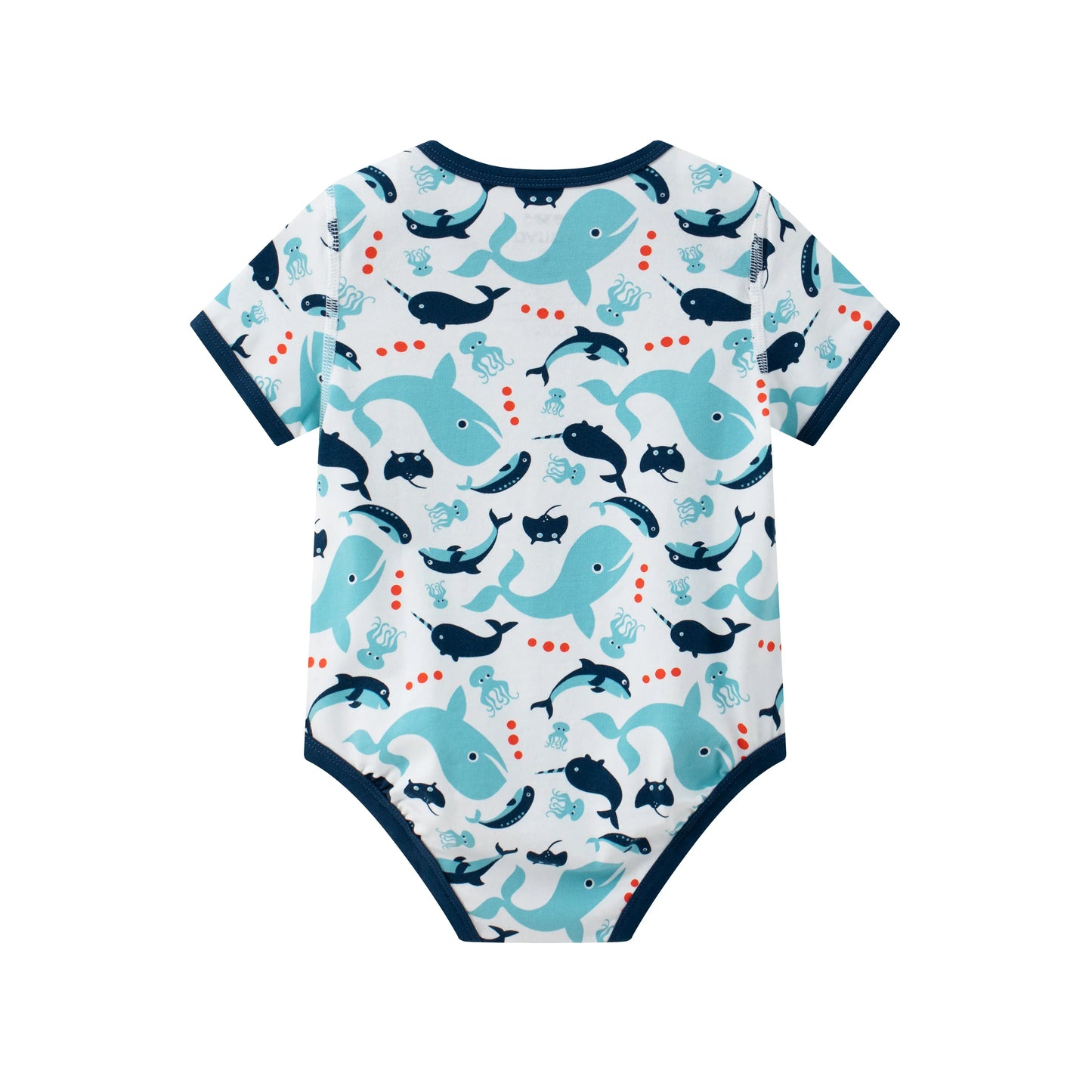VAUVA Vauva SS24 - Baby Boy Whale Short Sleeves Bodysuit Bodysuit