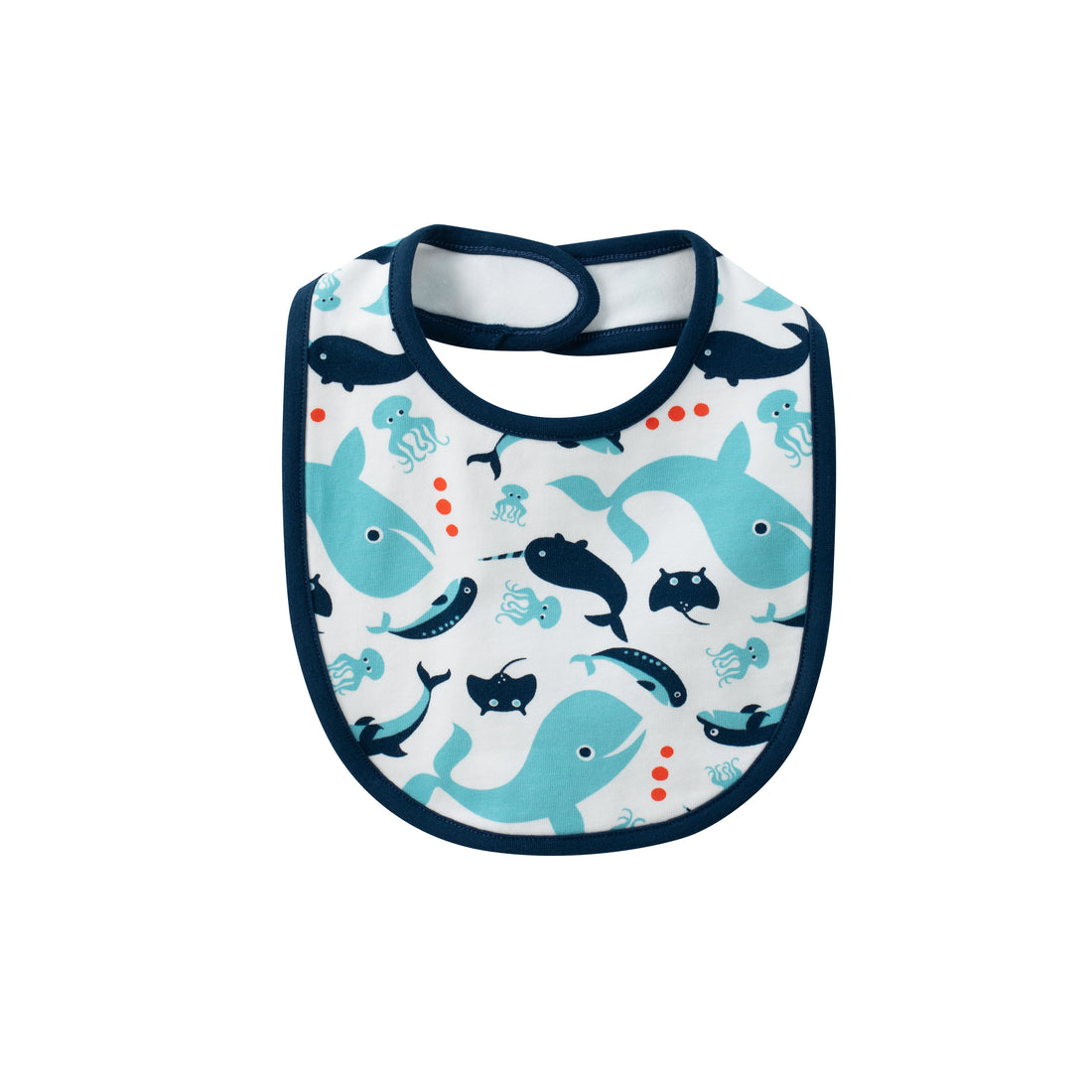 VAUVA Vauva SS24 - Baby Boy Whale Printed Bib Bib