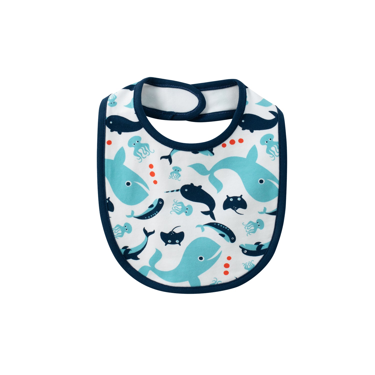 VAUVA Vauva SS24 - Baby Boy Whale Printed Bib Bib