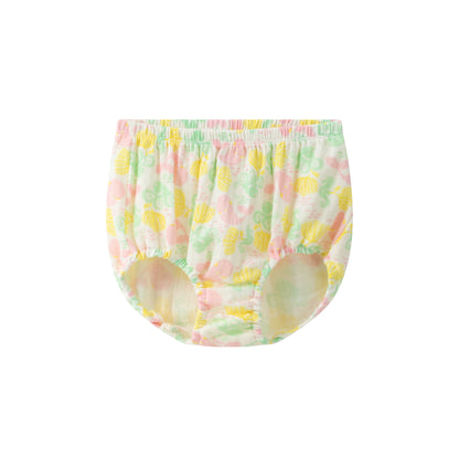 VAUVA Vauva SS24 - Baby Girl All Over Print Peter Pan Collar Top &amp; Bottom Set Top &amp; Bottom Set