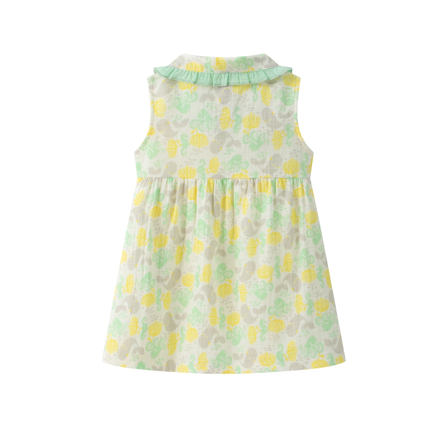 VAUVA Vauva SS24 - Baby Girl All Over Print Peter Pan Collar Top &amp; Bottom Set Top &amp; Bottom Set