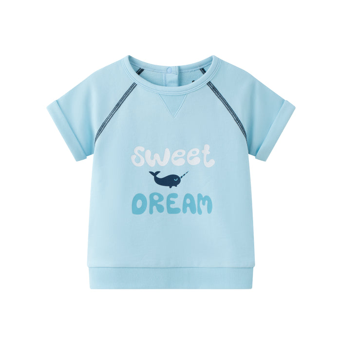Vauva SS24 - Baby Boy Sweet Dream Short Sleeves Top (Blue) - Product 1