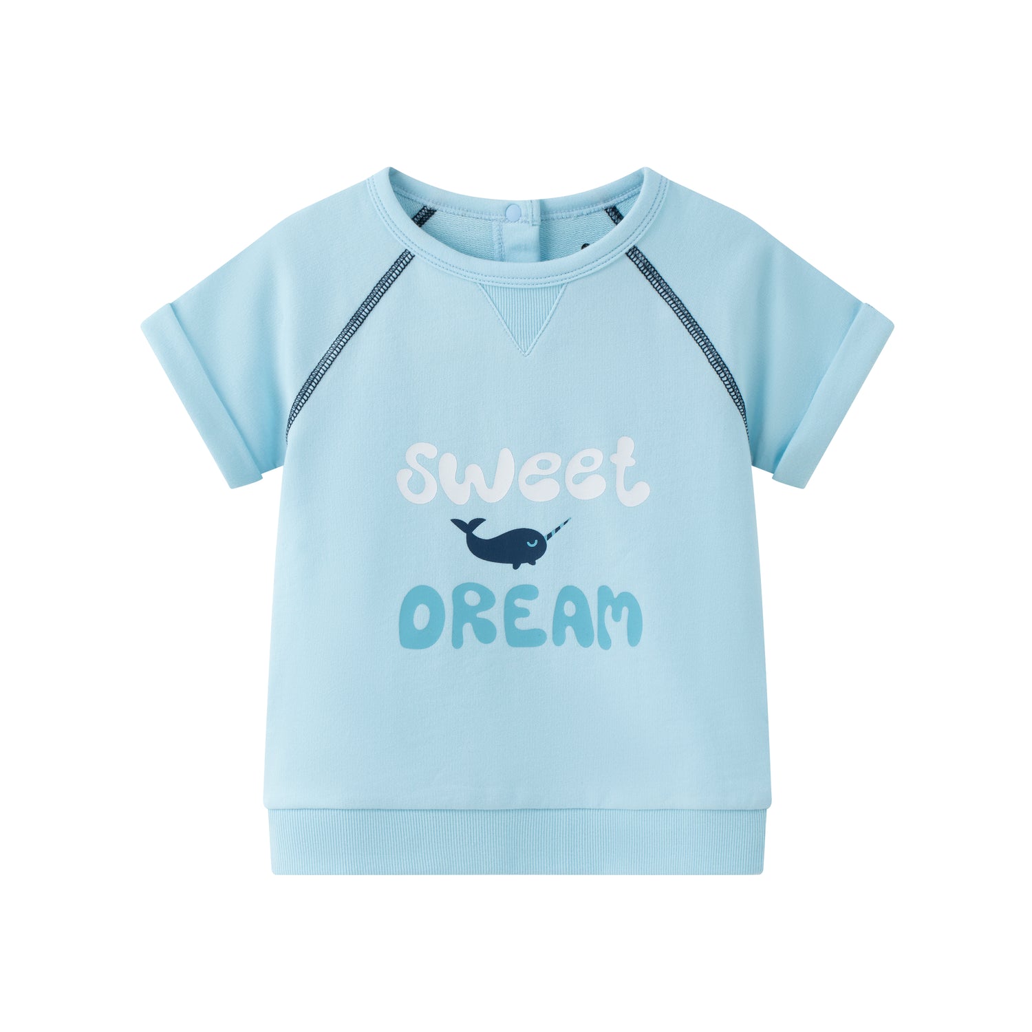 VAUVA Vauva SS24 - Baby Boy Sweet Dream Short Sleeves Top (Blue) Tops