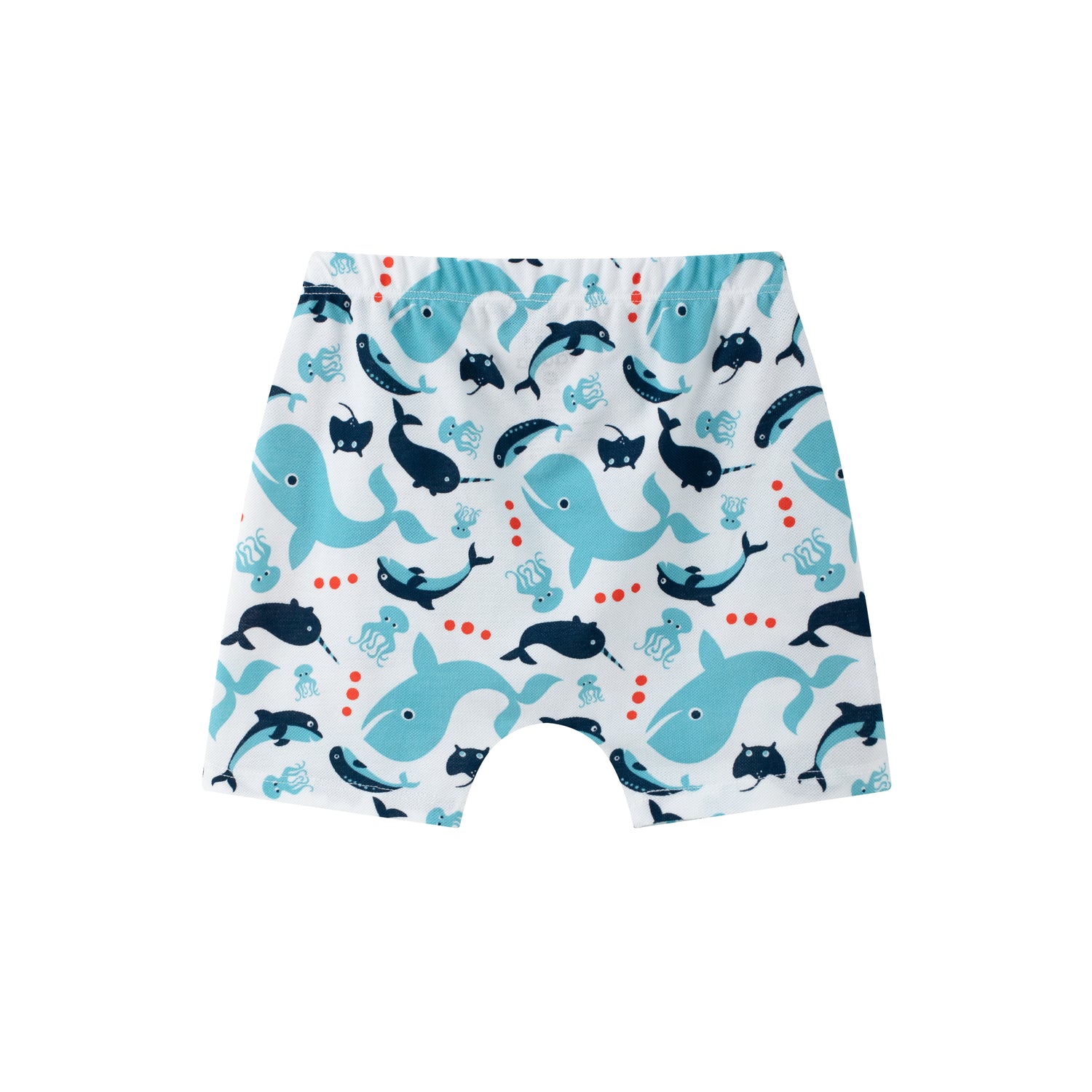 VAUVA Vauva SS24 - Baby Boy Whale Print Shorts (White) Shorts