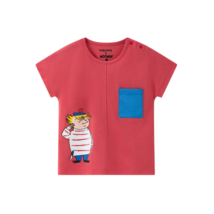 Vauva x Moomin - Baby Boys Moomin Short Sleeve Set (Red&Blue)