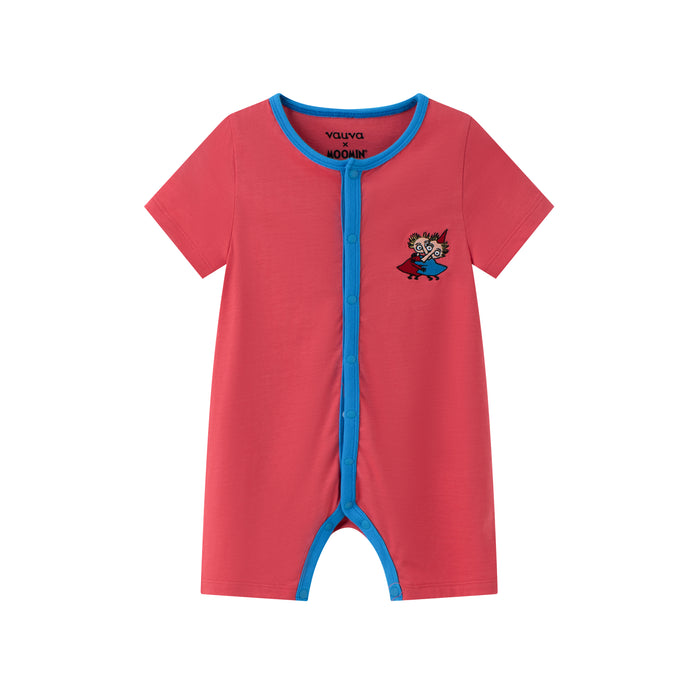 Vauva x Moomin - 嬰兒阿美短袖連身衣 (紅色)
