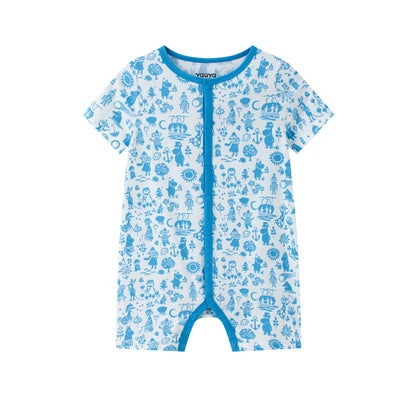 Vauva x Moomin Vauva x Moomin - Baby Moomin Print Short Sleeve Romper (White) Romper