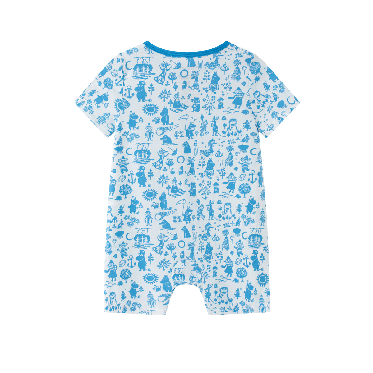 Vauva x Moomin - Baby Moomin Print Short Sleeve Romper (White)