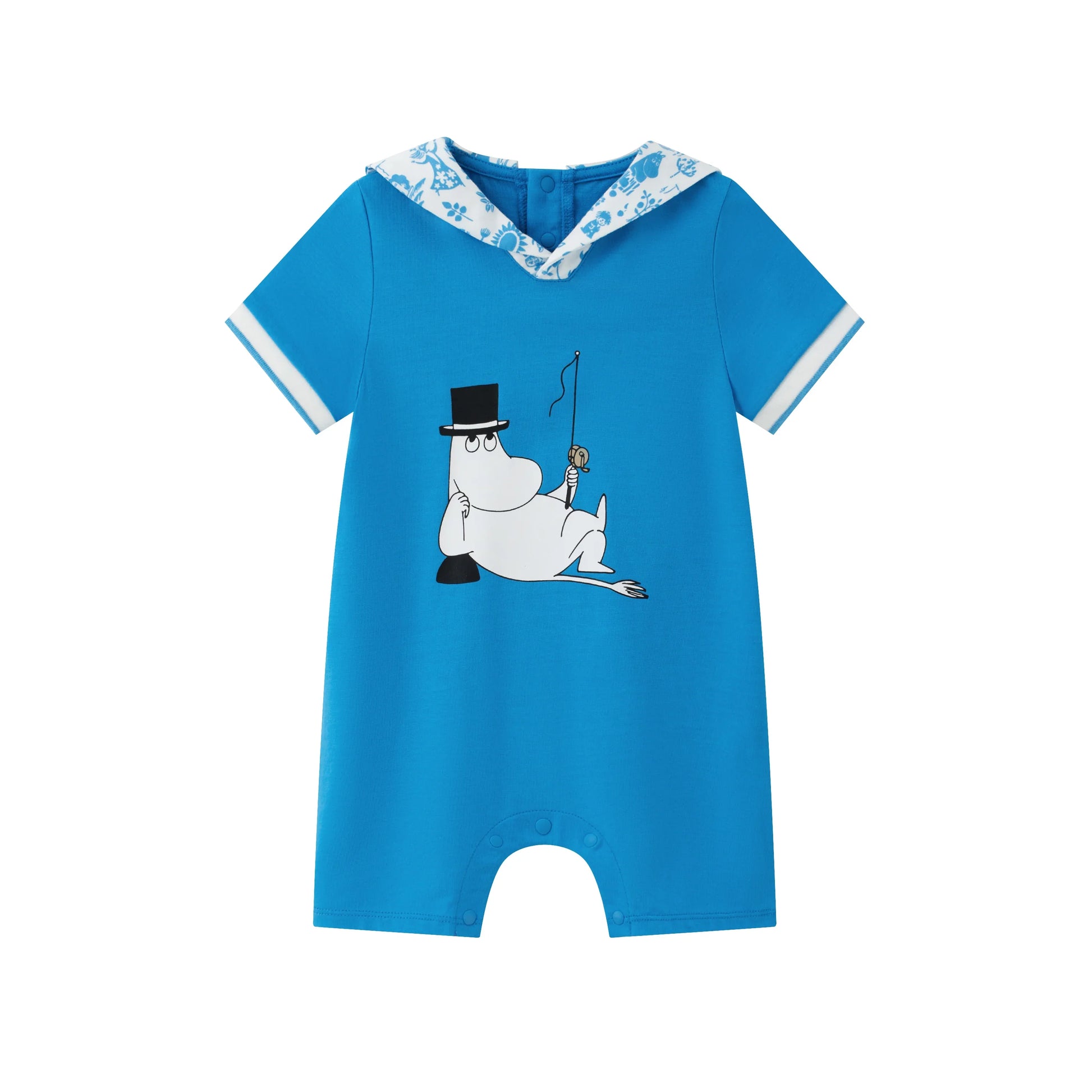 Vauva x Moomin Vauva X Moomin - Baby Boy MoominPapa Print Short Sleeve Romper - Blue Romper