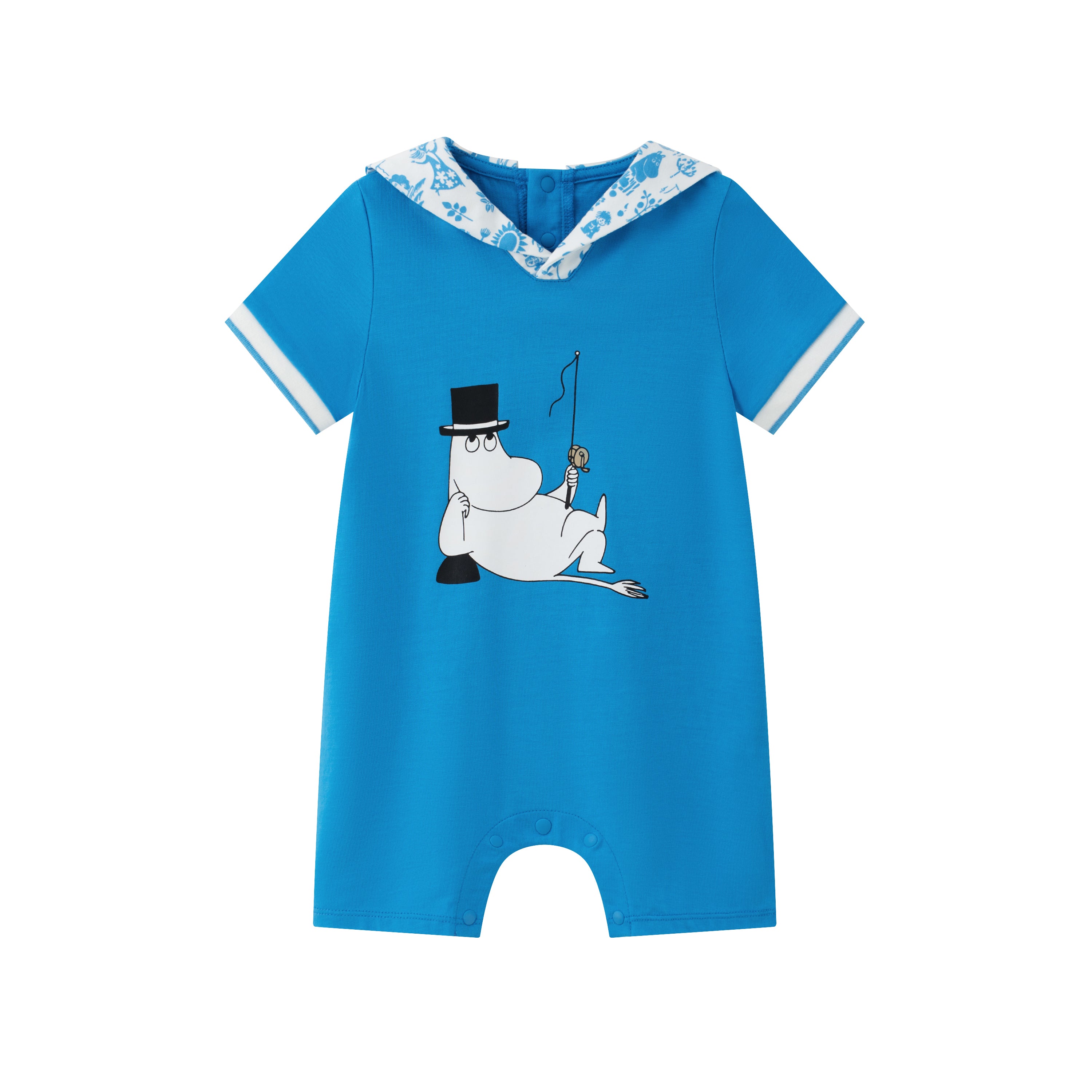 Vauva x Moomin Vauva X Moomin - Baby Boy MoominPapa Print Short Sleeve Romper - Blue Romper