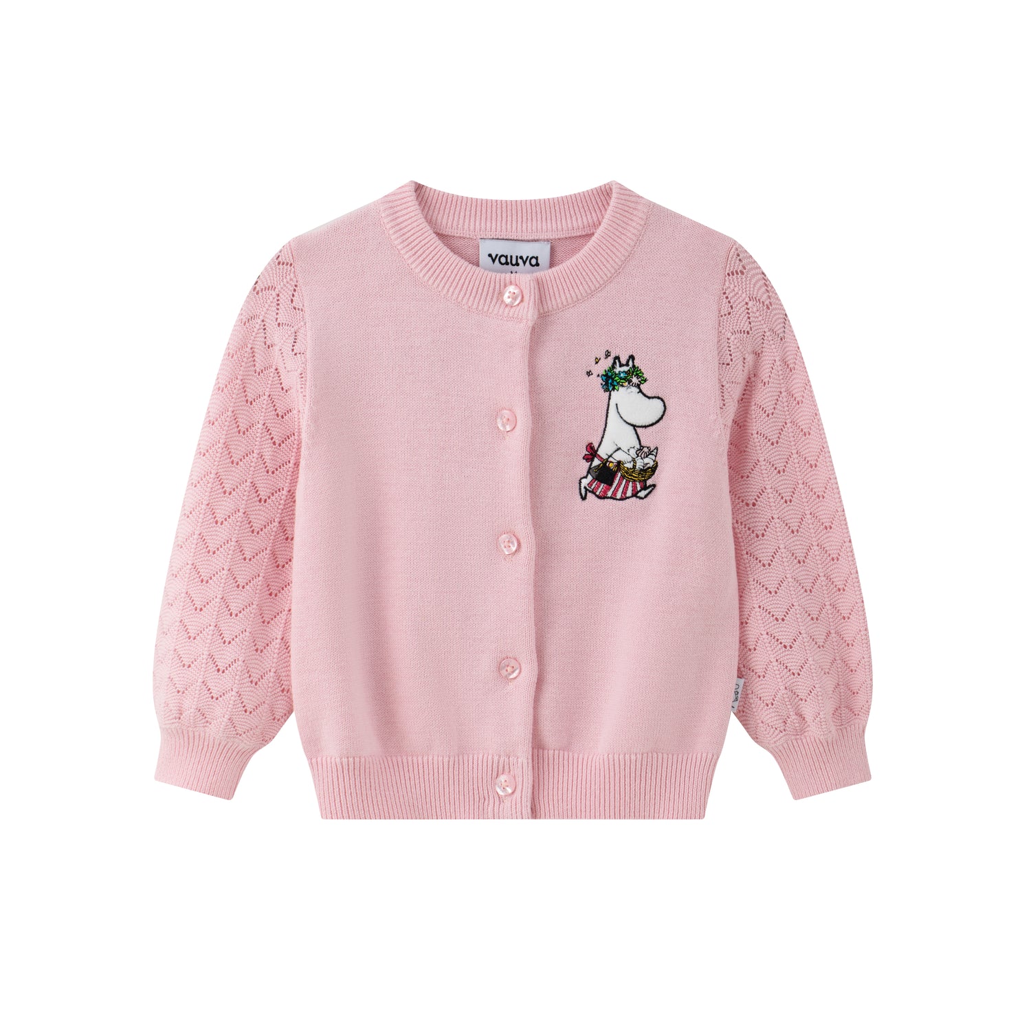 Vauva x Moomin Vauva x Moomin - Baby Girls Moomin Long Sleeve Cardigan (Pink) CARDIGAN