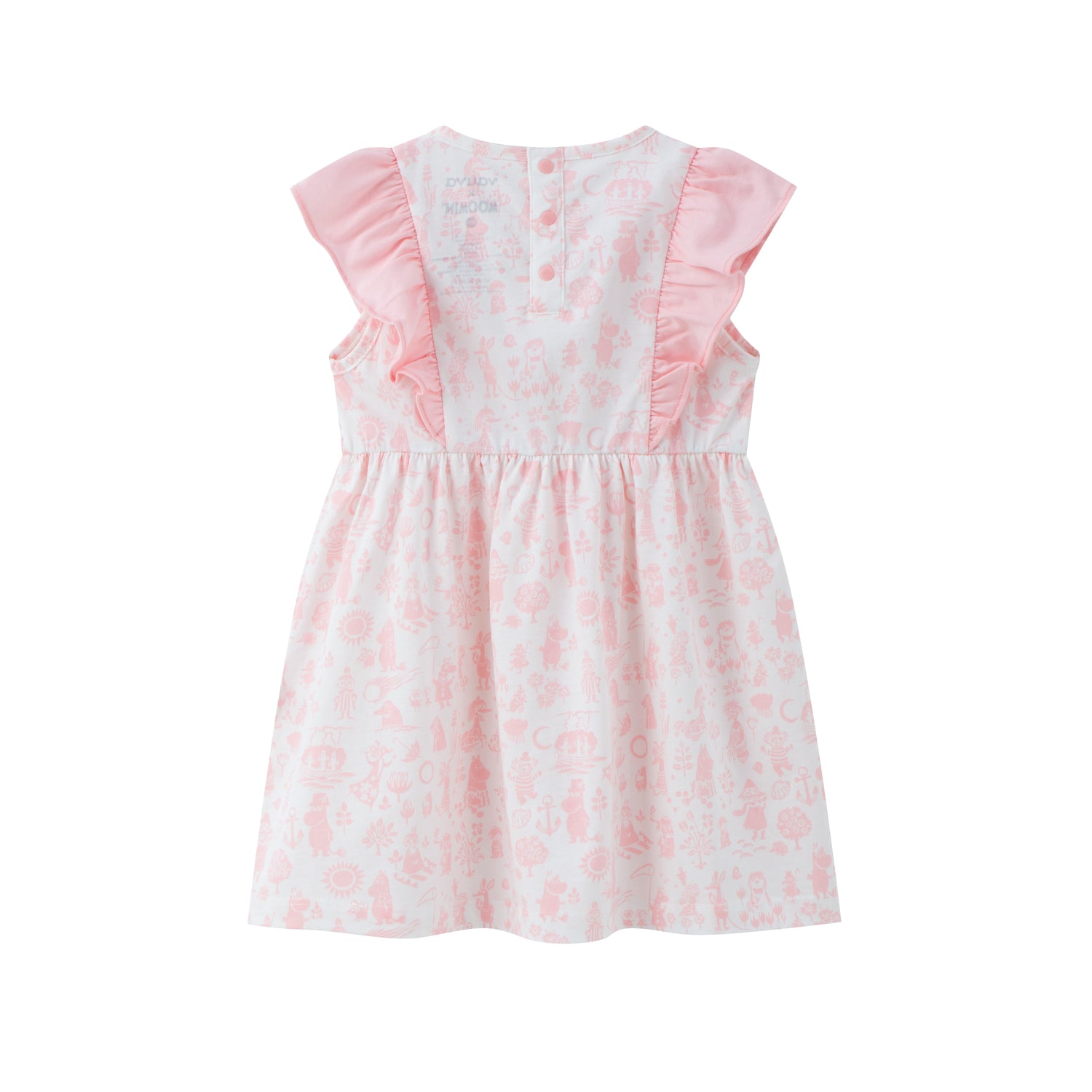 Vauva x Moomin Vauva x Moomin - Baby Girl All Over Print Short Sleeve Dress - Pink Dresses