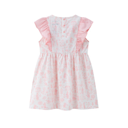 Vauva x Moomin Vauva x Moomin - Baby Girl All Over Print Short Sleeve Dress - Pink Dresses