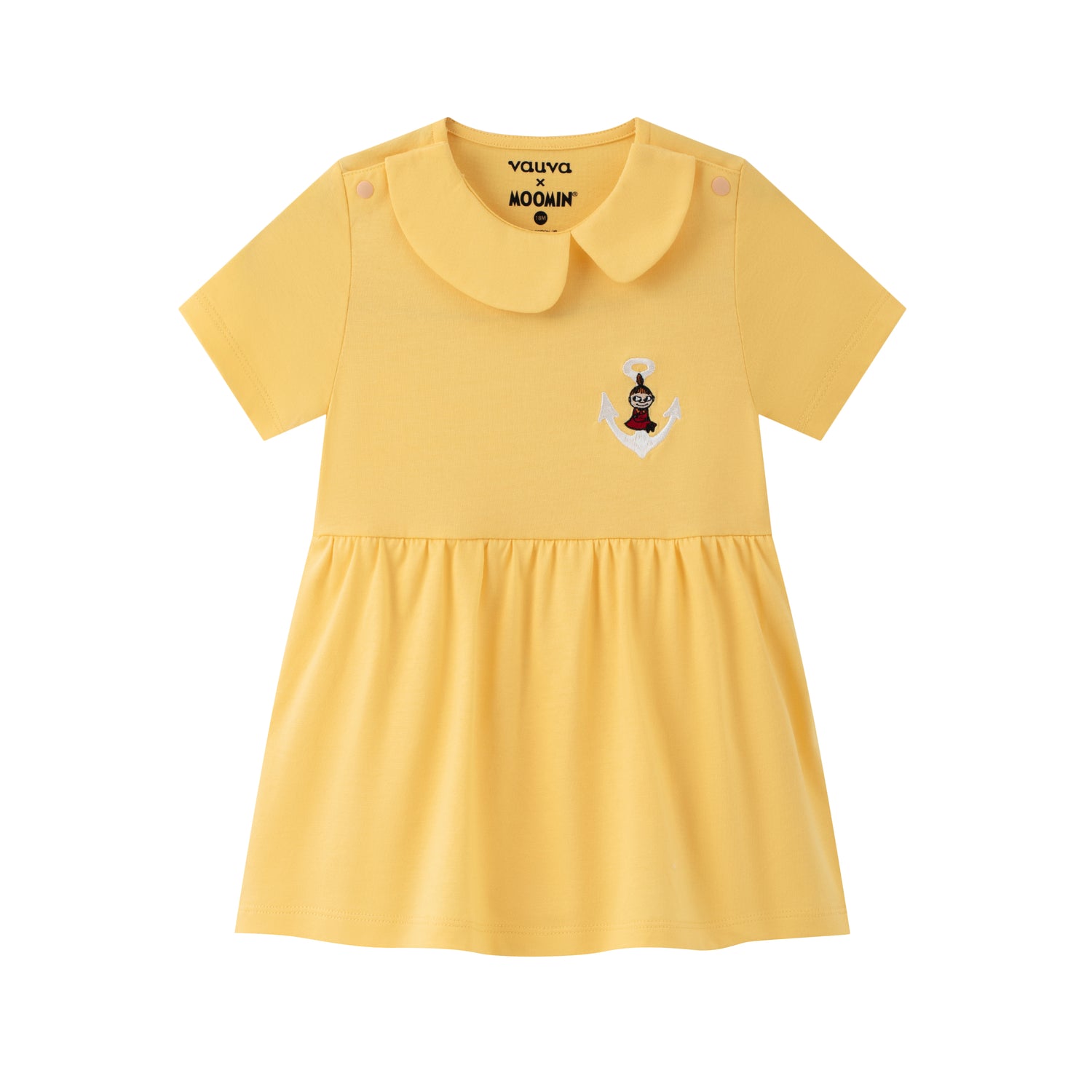 Vauva x Moomin Vauva x Moomin - Baby Girl Little MY Embroidered Short Sleeve Dress (Yellow) Dress