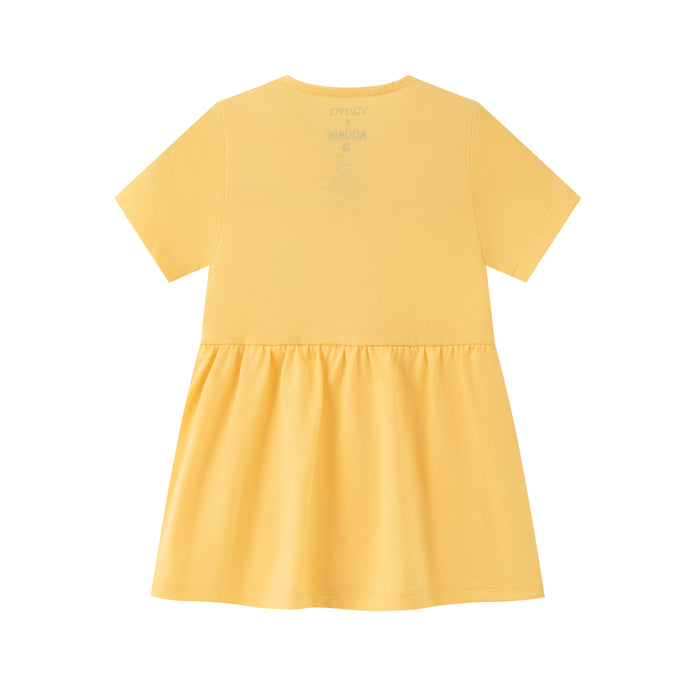 Vauva x Moomin - 女嬰短袖連身裙 (黃色)
