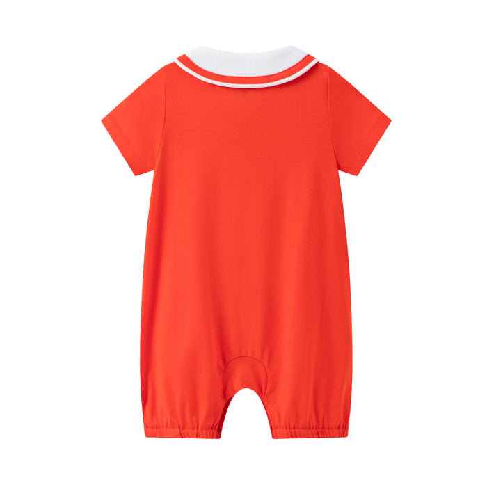 Vauva SS24 - Baby Sailor Short Sleeve Romper (Orange)