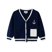Vauva SS24 - Baby Boy Sailing Embroidered Long Sleeve Cardigan - Product 1