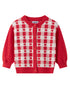 VAUVA Vauva SS24 - Baby Girl Plaid Long Sleeve Cardigan (Red) Cardigan