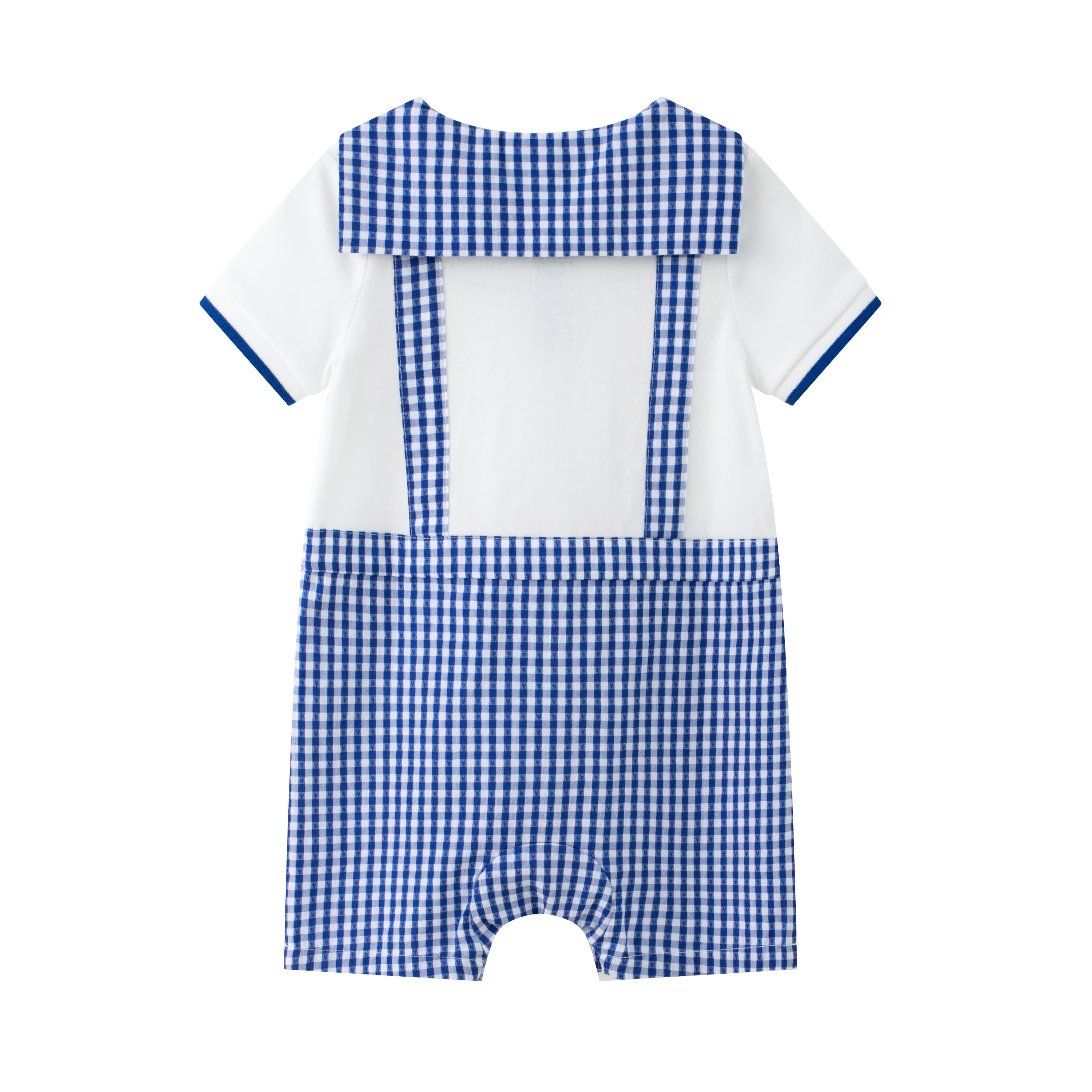 VAUVA Vauva SS24 - Baby Plaid Pattern Short Sleeve Romper Romper