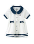 VAUVA Vauva SS24 - Baby Girl Sailor Hook Embroidered Shirt Dress (Blue) Dress