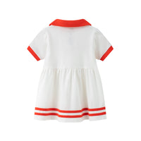 Vauva SS24 - Baby Girl Bow Dress (Red) product image back