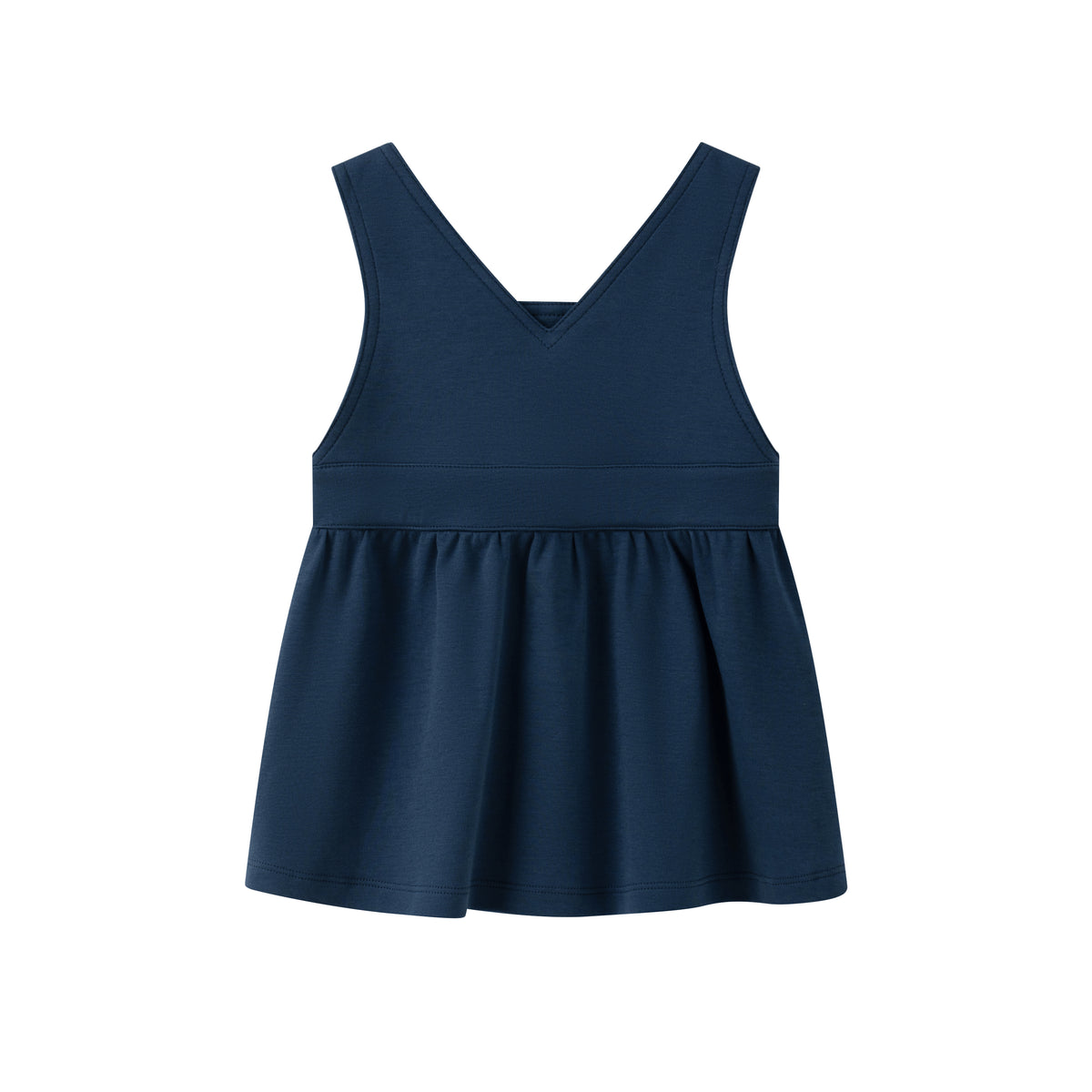 Vauva SS24 - Baby Girl Sailing Embroidered Tank Dress (Blue) product image back