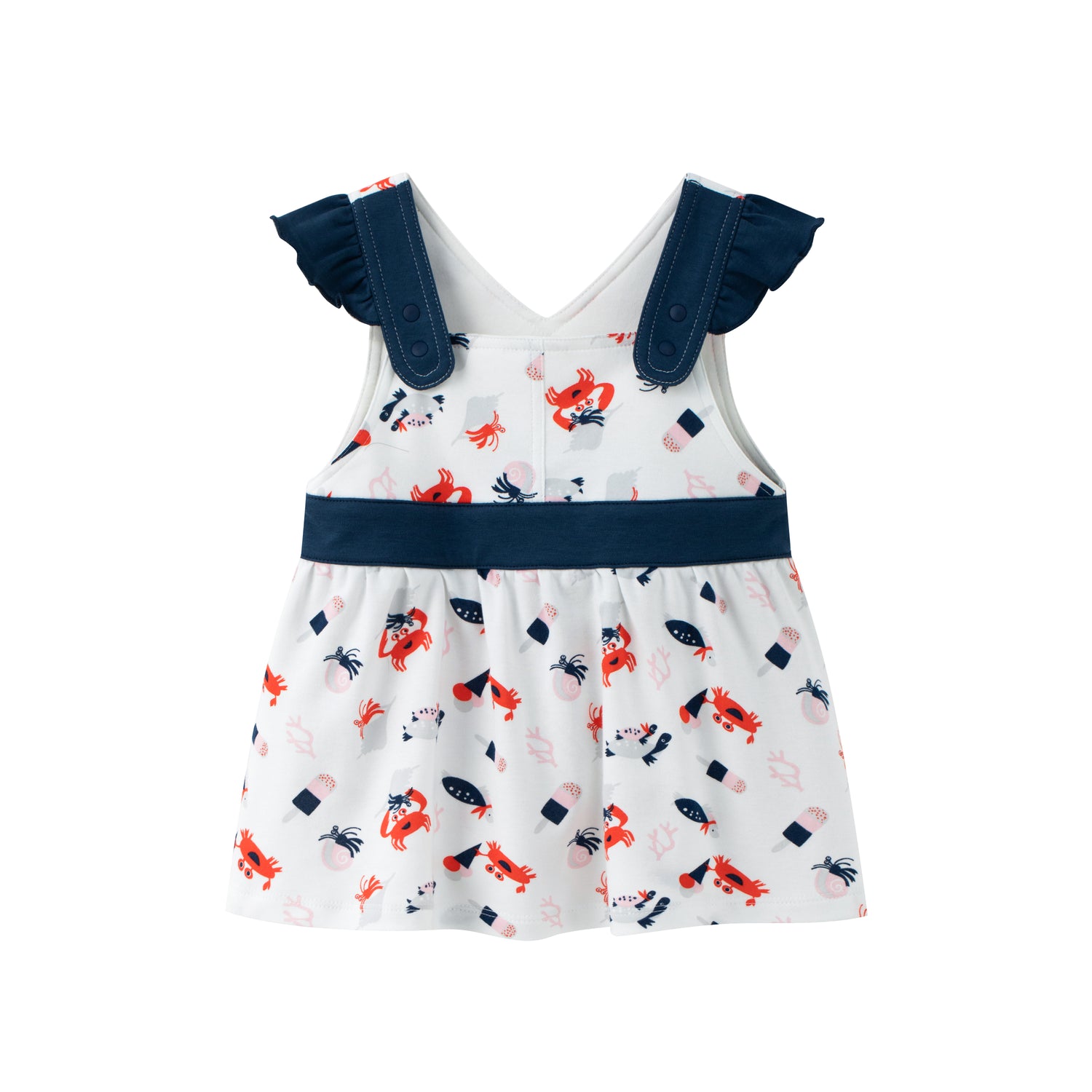 VAUVA Vauva SS24 - Baby Girl Crab Print Tank Dress (Blue) Dress