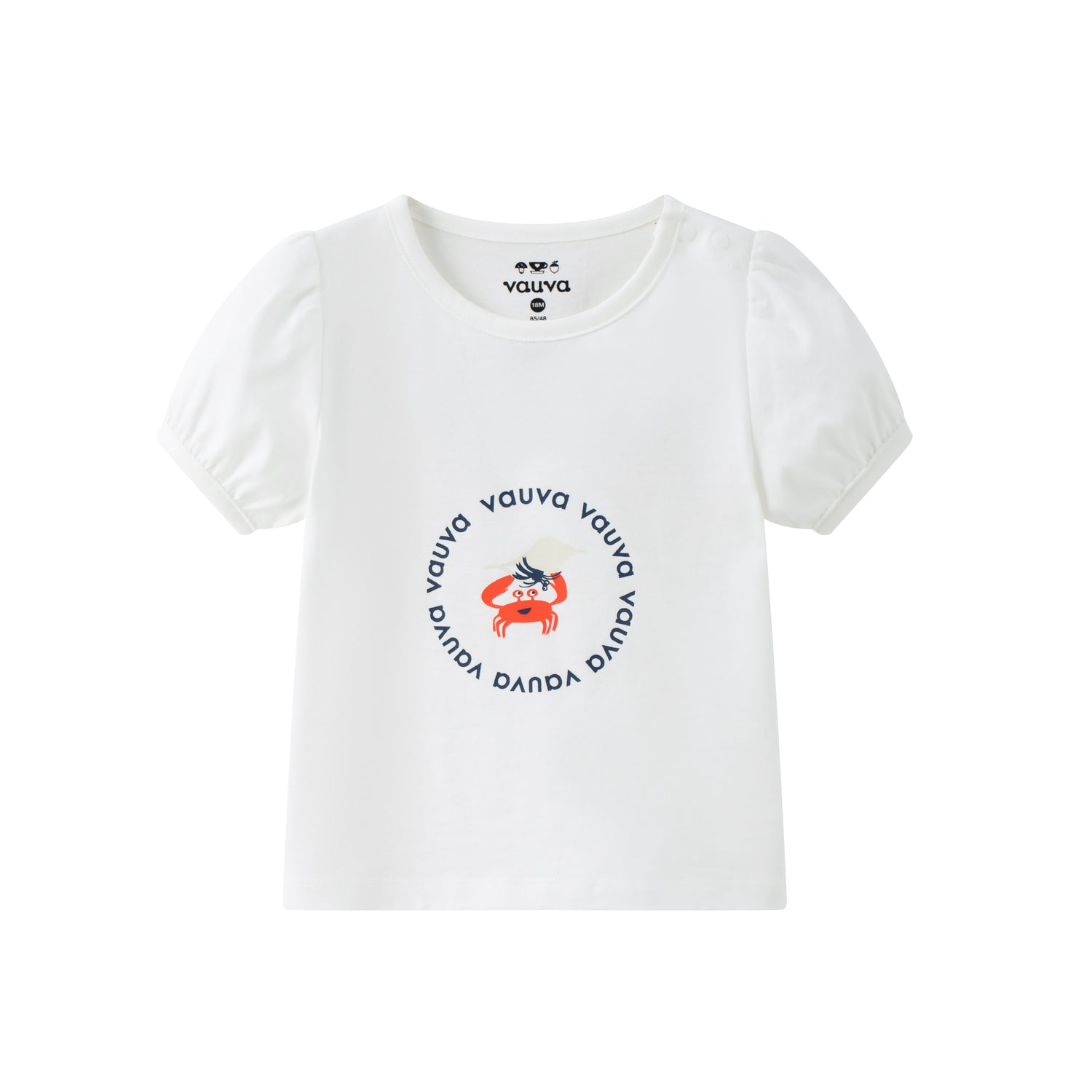 VAUVA Vauva SS24 - Baby Crab Print T-Shirt &amp; Shorts Set (Blue/White) Combination Clothes Set