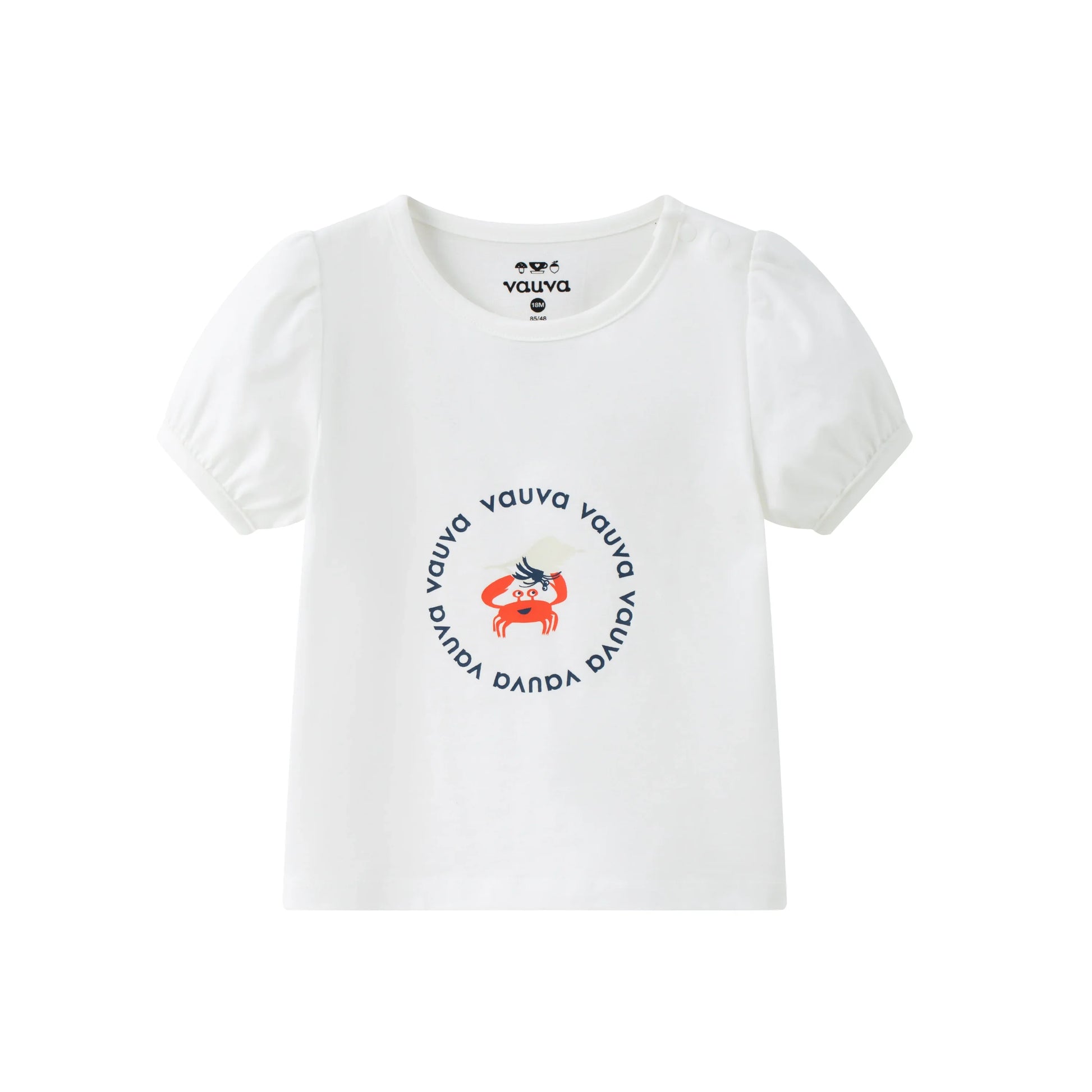 VAUVA Vauva SS24 - Baby Crab Print T-Shirt & Shorts Set (Blue/White) Combination Clothes Set