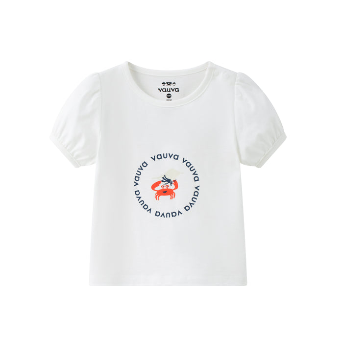 VAUVA Vauva SS24 - Baby Crab Print T-Shirt & Shorts Set (Blue/White) Combination Clothes Set