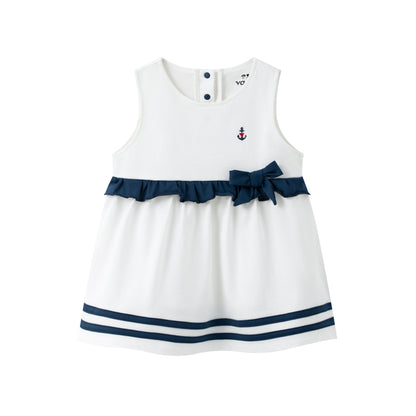 VAUVA Vauva SS24 - Baby Girl Bow Tank Dress (Blue) Dress