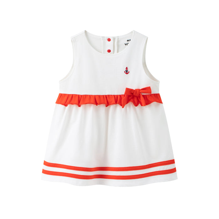 VAUVA Vauva SS24 - Baby Girl Bow Tank Dress (Red) Dress