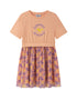 VAUVA Vauva SS24 - Toddler Girl Summer Dreams Embroidered Short Sleeve Dress - Apricot Dresses