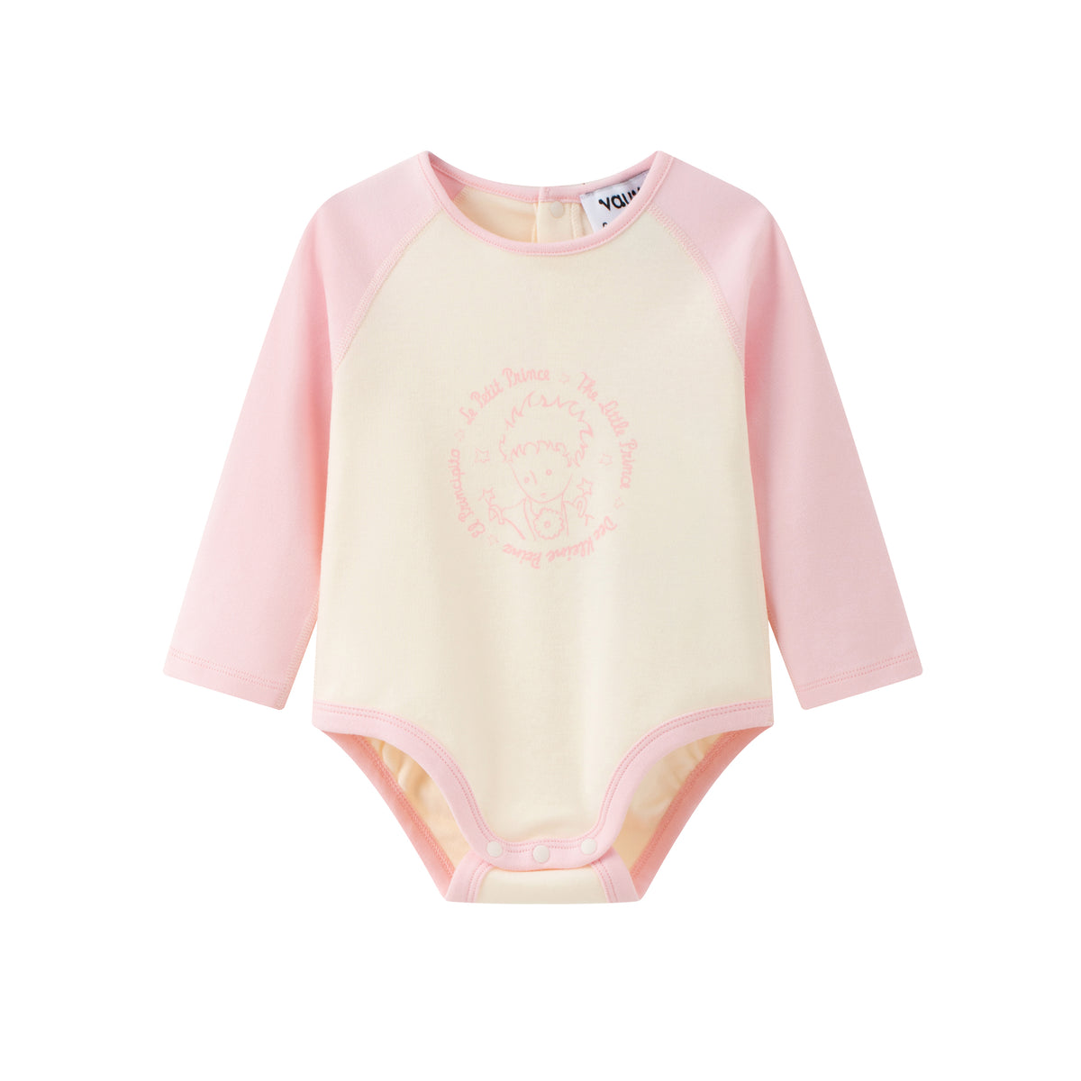 Vauva x Le Petit Prince - Baby Logo Print Longsleeve Bodysuit (Pink) product image front