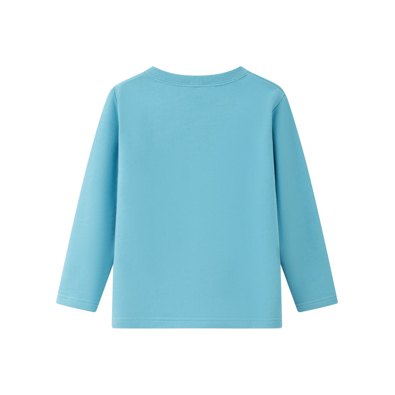 Vauva x Le Petit Prince - Boys Sweater & T-shirt (2 piece Set/Blue)-Model Image back