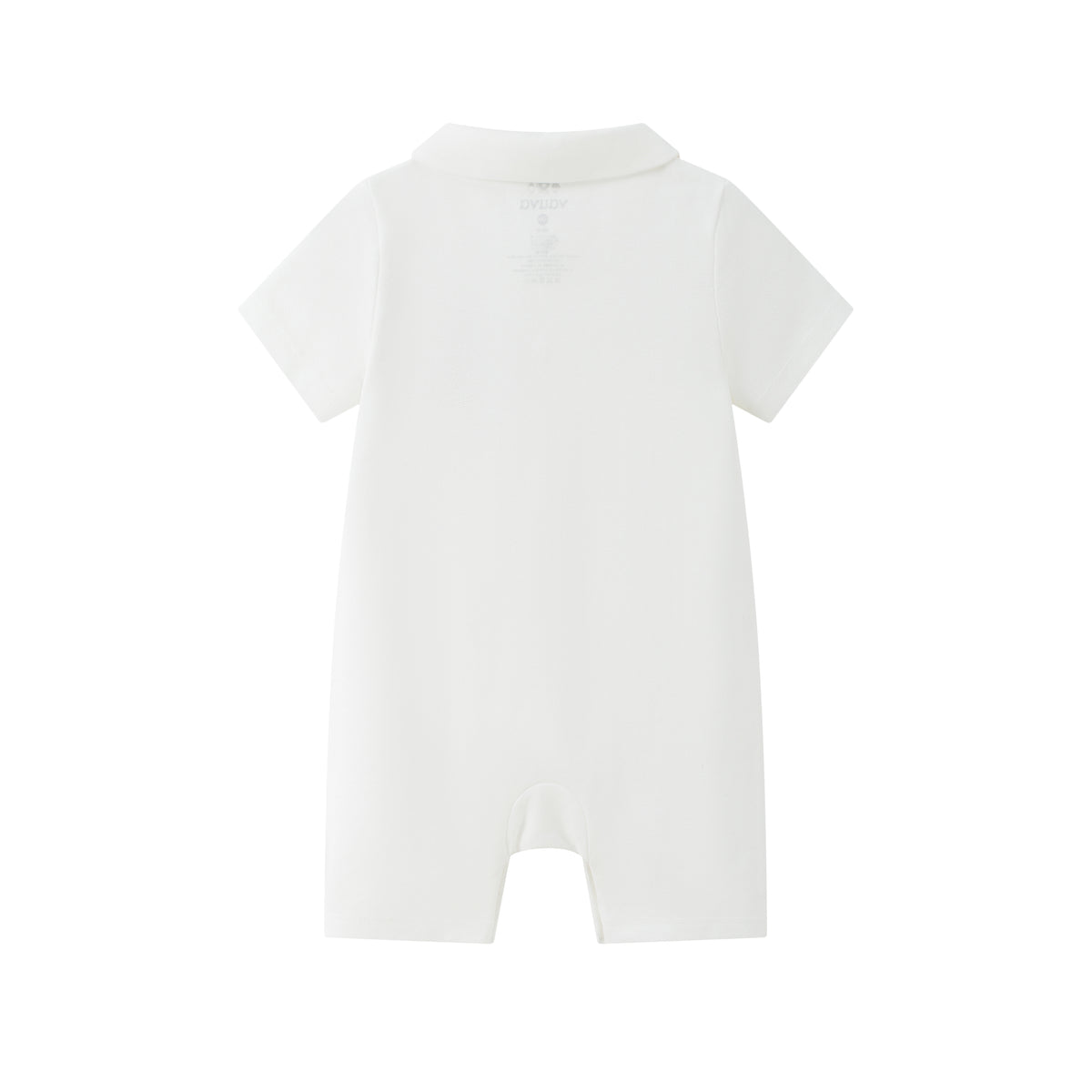Vauva SS24 - Baby Boy Polo White Shortie Romper product image back