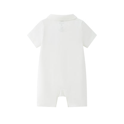 VAUVA Vauva SS24 - Baby Boy Sailor Hook Embroidered Shortie Polo Romper Romper