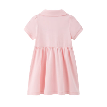 Vauva x Moomin Vauva x Moomin - Baby Girl MoominMama Embroidered Short Sleeve Dress - Pink Dresses