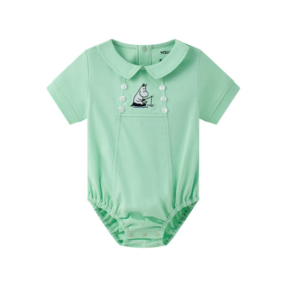 Vauva x Moomin Vauva x Moomin - Baby Boy Moomin Embroidered Bodysuit - Pastel Green Bodysuit