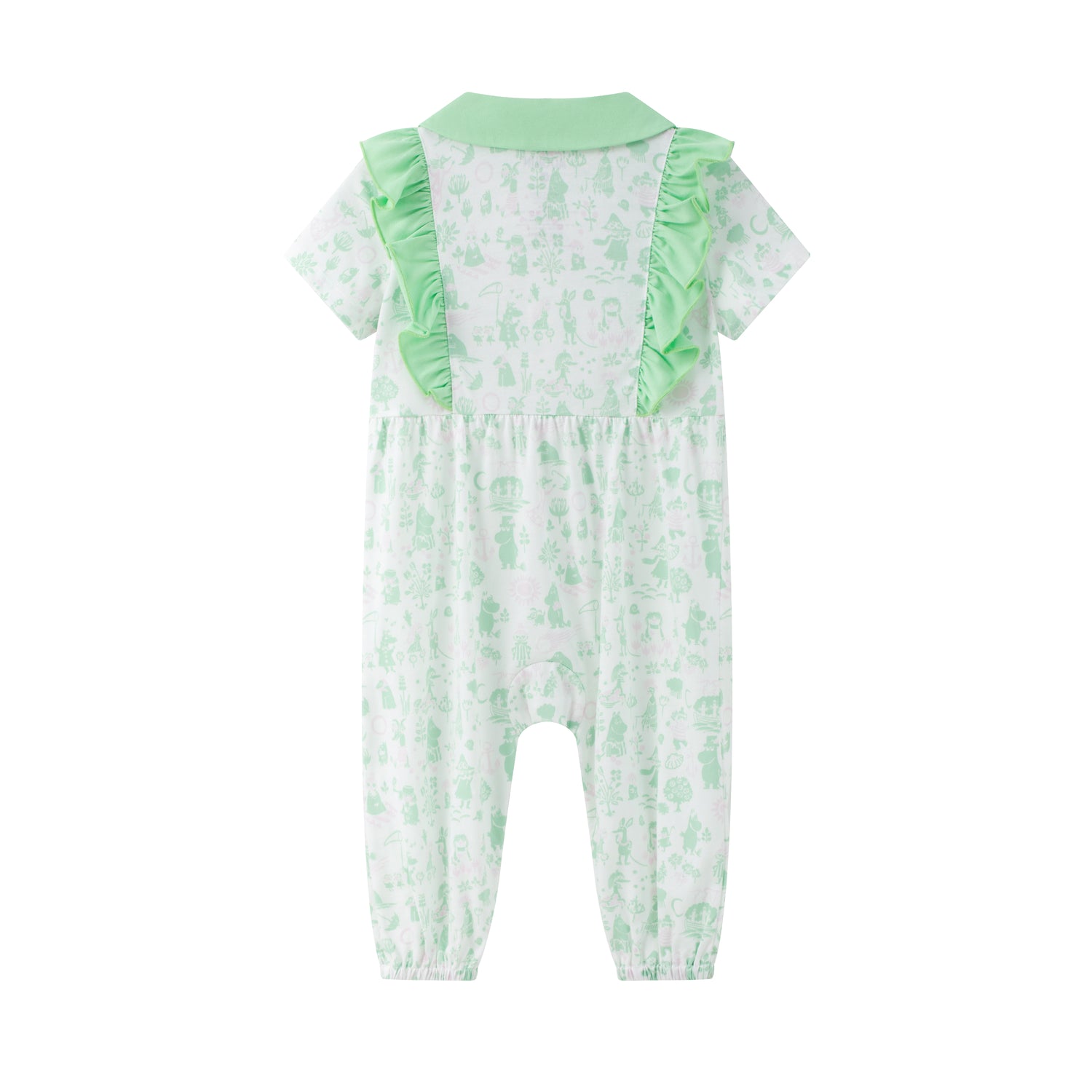 Vauva x Moomin Vauva x Moomin - Baby Girl All Over Print Short Sleeve Romper - Green Romper