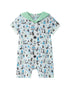 Vauva x Moomin Vauva x Moomin- Baby Boy Moomin All Over Print Romper with Shape Collar - Pastel Green Romper