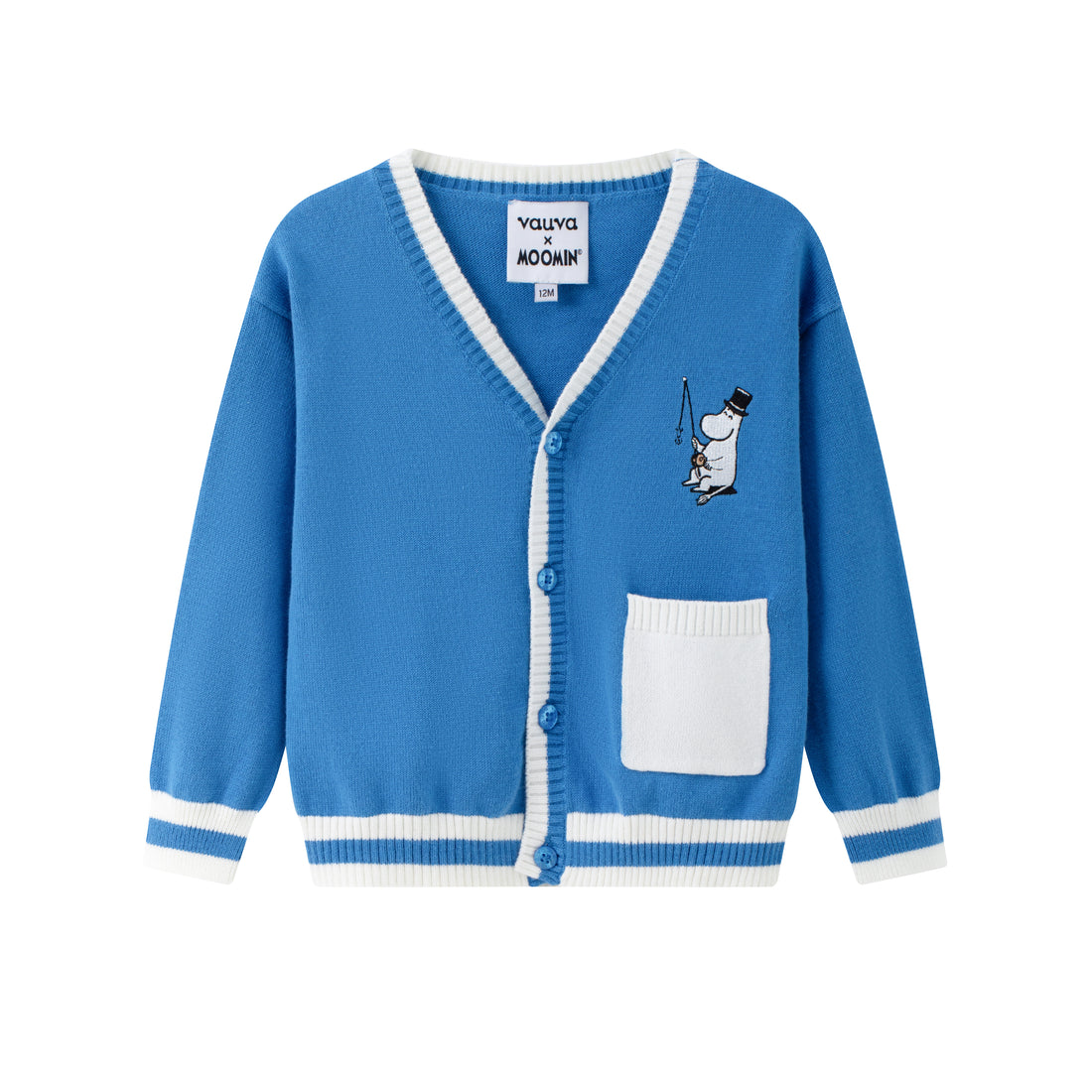 Vauva x Moomin Vauva x Moomin - Baby Moomin Embroidered Long Sleeve Cardigan (Blue) CARDIGAN