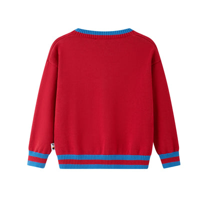 Vauva x Moomin Vauva x Moomin - Baby Thingumy &amp; Bob Embroidered Cardigan (Red) CARDIGAN