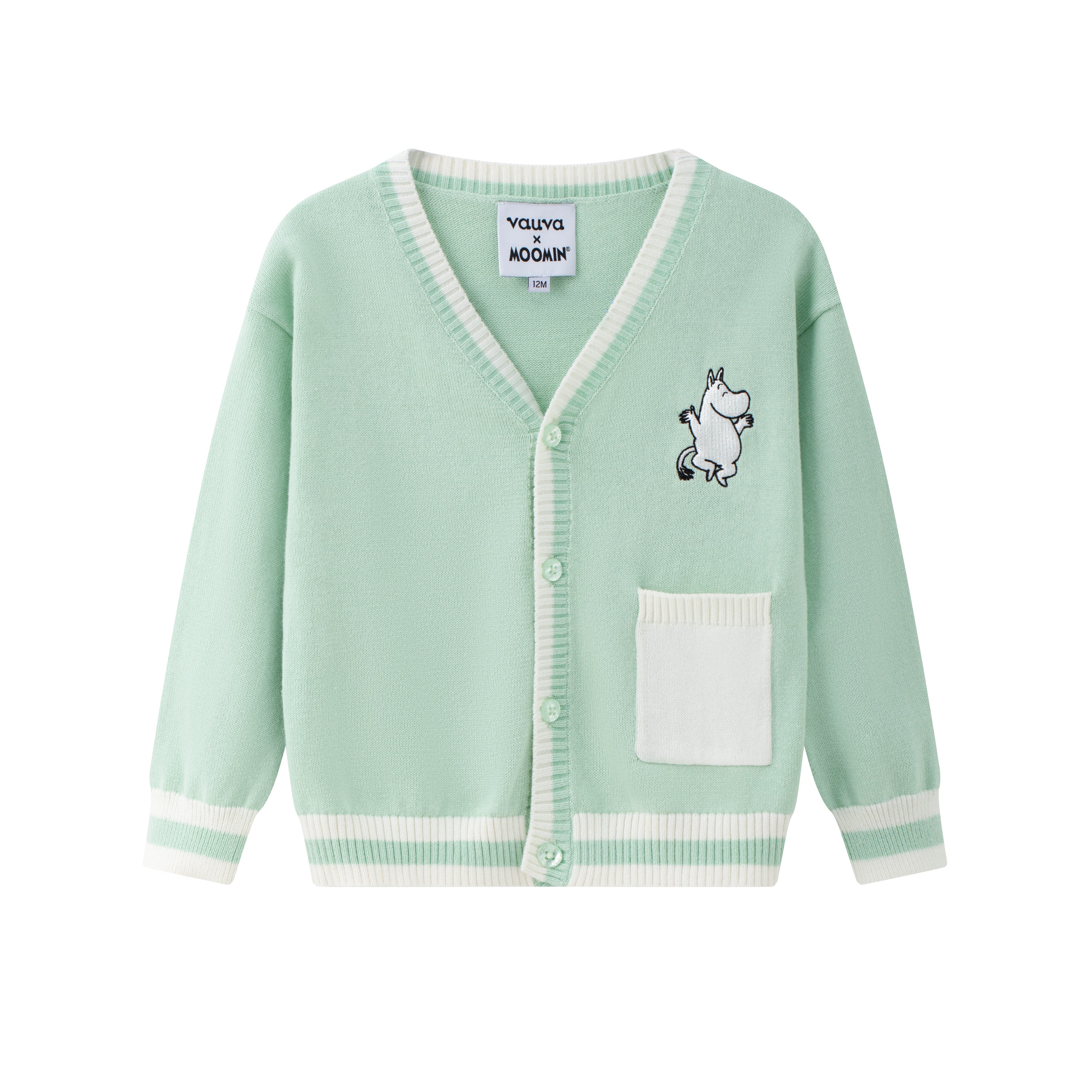 Vauva x Moomin Vauva x Moomin - Baby Moomin Embroidered Cardigan (Pastel Green) CARDIGAN