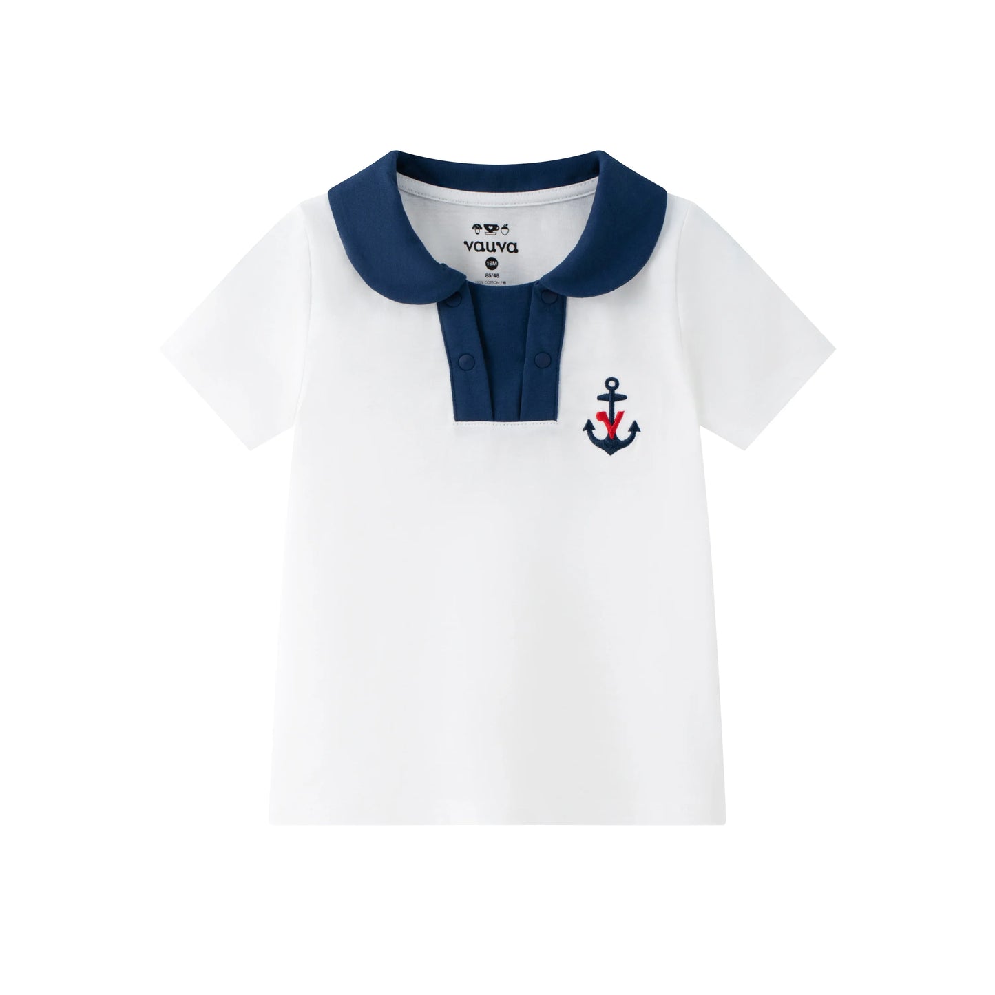 VAUVA Vauva SS24 - Baby Sailor Style T-Shirt & Shorts Set Combination Clothes Set