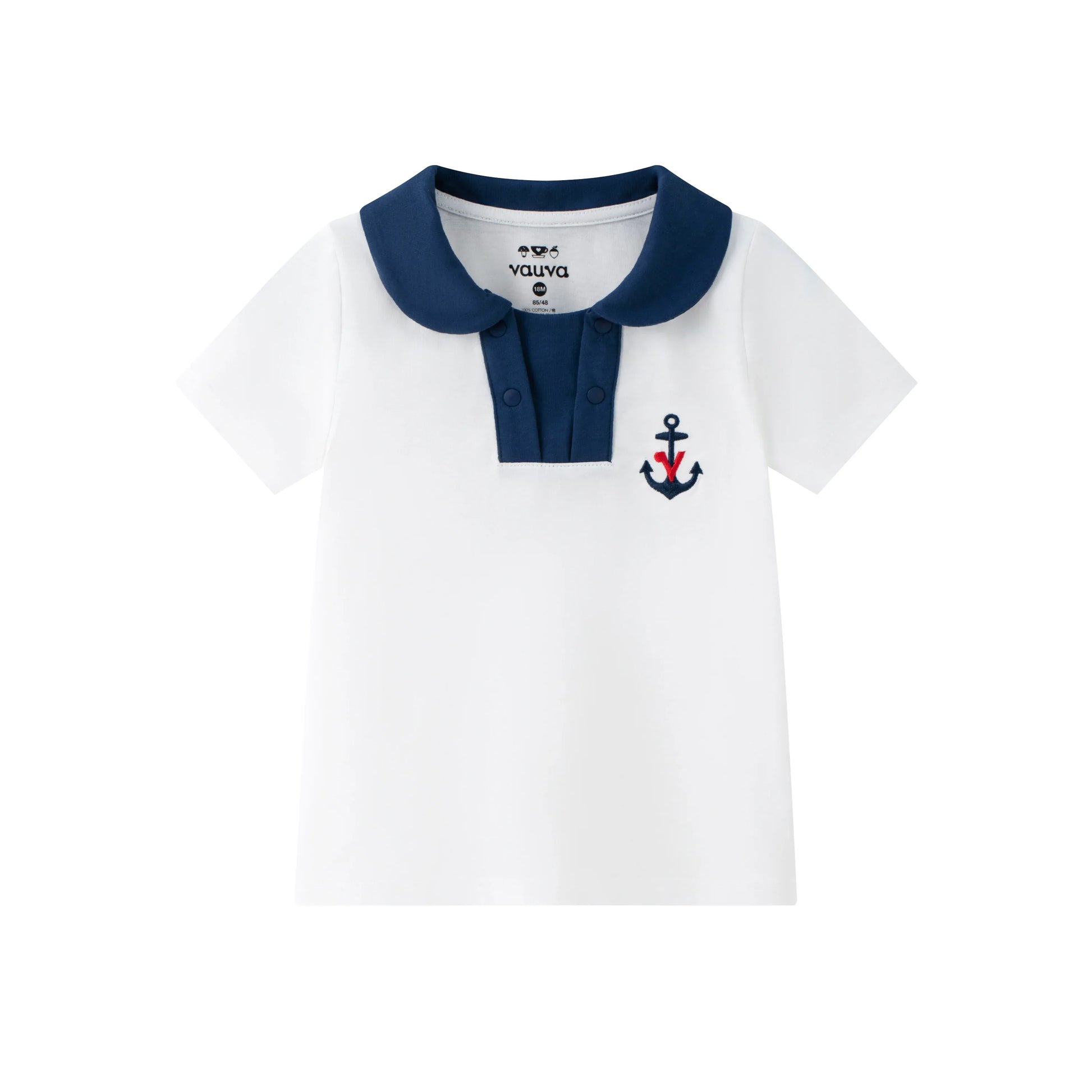 VAUVA Vauva SS24 - Baby Sailor Style T-Shirt & Shorts Set Combination Clothes Set