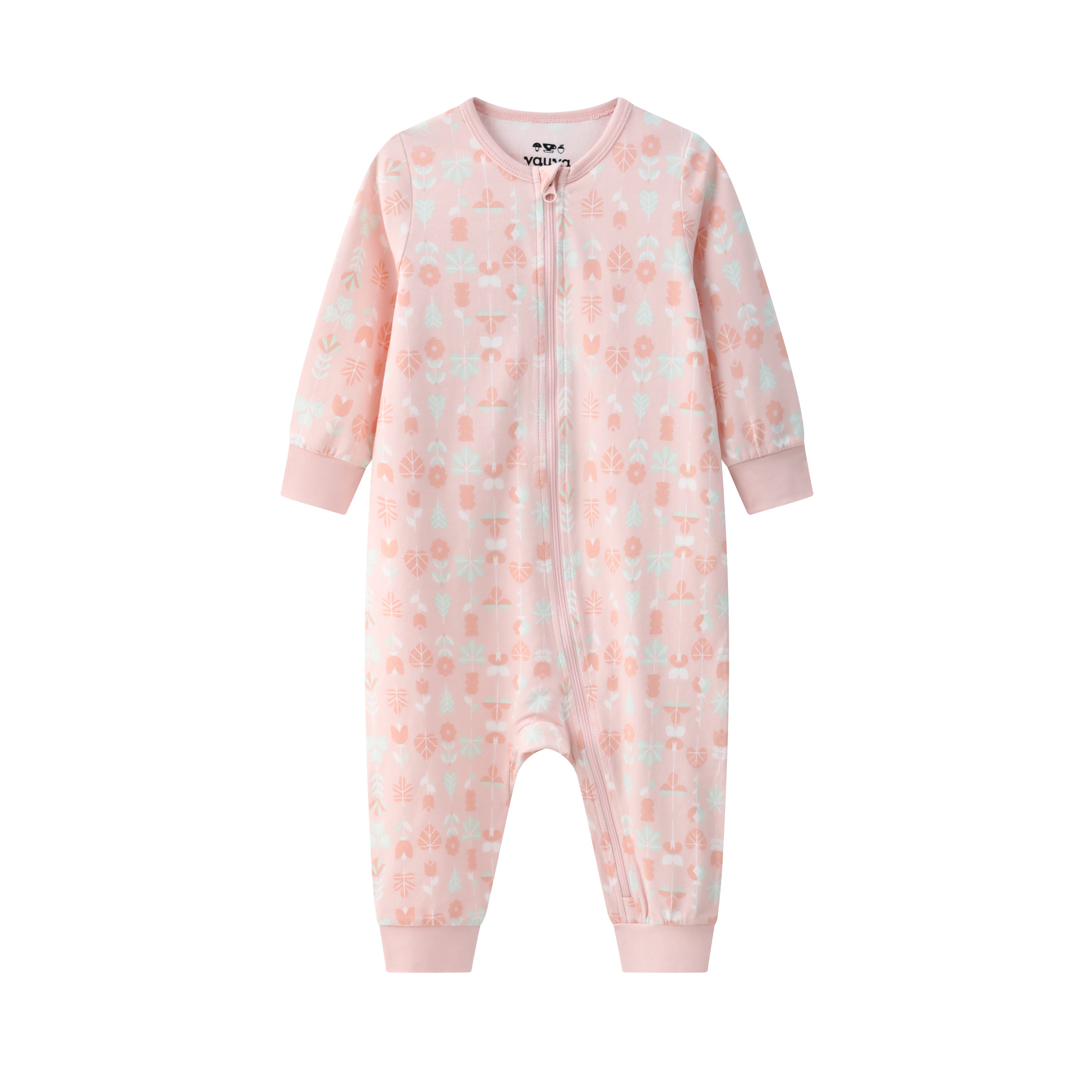 VAUVA Vauva BBNS - Organic Cotton Pink Floral Pattern Bodysuits (2-pack) Bodysuit