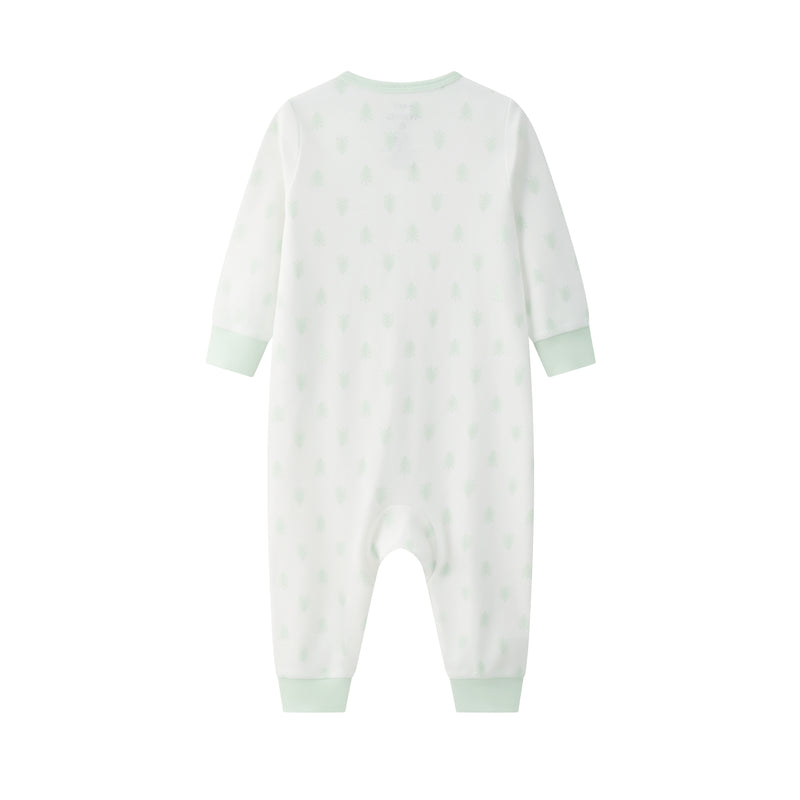 VAUVA Vauva BBNS - Baby Anti-bacterial Organic Cotton Long-sleeved Romper 2-pack (Green/Strips) Romper